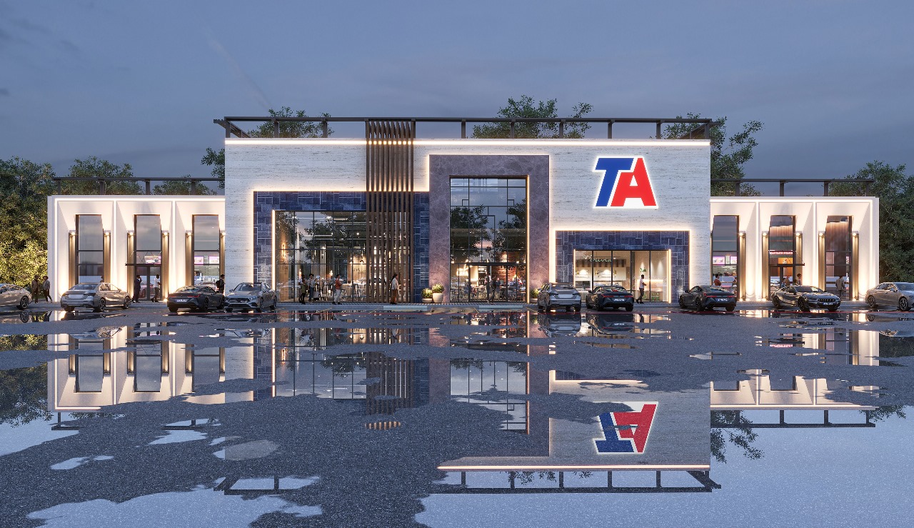 Modern travel center restaurant interior
